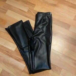 Zara Black Faux Leather Pants